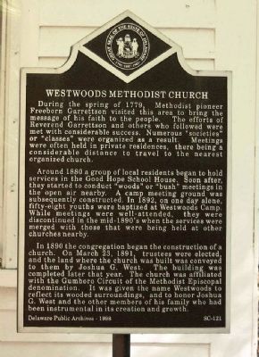 Westwoods Methodist Church Marker. Click for full size. Westwoods Methodist Church Marker image. Click for full size.