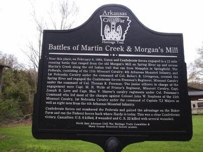 Battles of Martin Creek and Morgan's Mill Marker image. Click for full size.