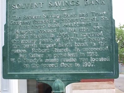Solvent Savings Bank Marker. Click for full size. Solvent Savings Bank Marker image. Click for full size.