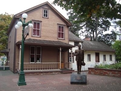 Dr John Sebastian Helmcken Statue and House. Click for full size. Dr John Sebastian Helmcken Statue and House image. Click for full size.