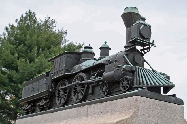 Locomotive "General" atop Marker image. Click for full size.