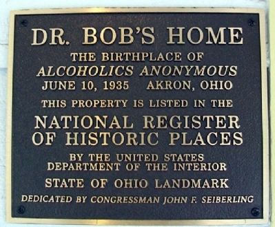 Dr. Bob's Home NRHP Marker image. Click for full size.