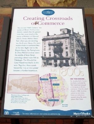 Creating Crossroads of Commerce Marker. Click for full size. Creating Crossroads of Commerce Marker image. Click for full size.
