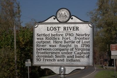 Lost River Marker. Click for full size. Lost River Marker image. Click for full size.