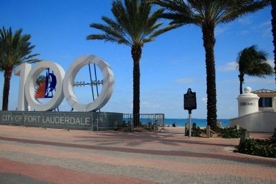 Fort Lauderdale Beaches Wade-Ins Marker image. Click for full size.