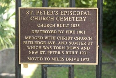 St. Peter's Episcopal Church Cemetery Marker image. Click for full size.