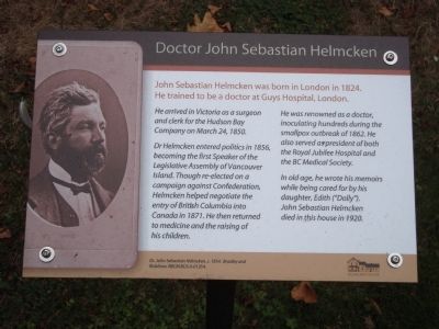 Doctor John Sebastian Helmcken Marker image. Click for full size.