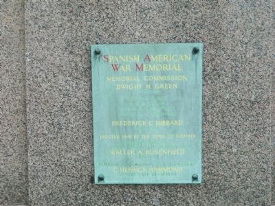 Spanish American War Memorial - North Side. Click for full size. Spanish American War Memorial - North Side image. Click for full size.