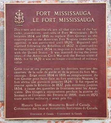 Fort Mississauga Marker. Click for full size. Fort Mississauga Marker image. Click for full size.