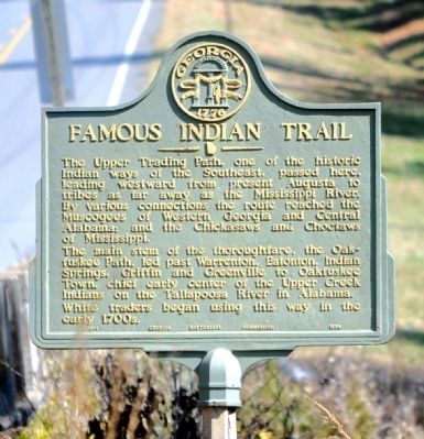 Famous Indian Trail Marker. Click for full size. Famous Indian Trail Marker image. Click for full size.