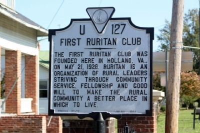First Ruritan Club Marker image. Click for full size.