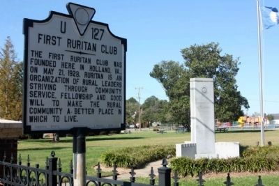 First Ruritan Club Marker and Memorial image. Click for full size.