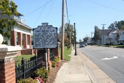 First Ruritan Club Marker, looking back east along US 58, Holland Road. Click for full size. First Ruritan Club Marker, looking back east along US 58, Holland Road image. Click for full size.