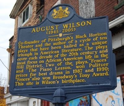 August Wilson Marker image. Click for full size.