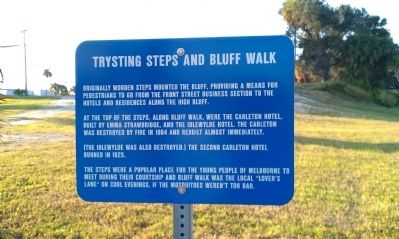 Trysting Steps and Bluff Walk Marker image. Click for full size.