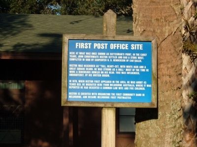 First Post Office Site Marker. Click for full size. First Post Office Site Marker image. Click for full size.