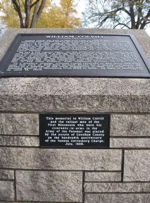 William Colvill Marker and Plaque image. Click for full size.