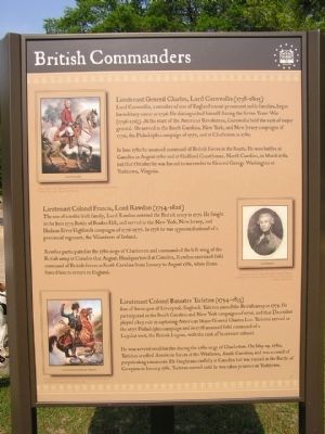 British Commanders Marker. Click for full size. British Commanders Marker image. Click for full size.