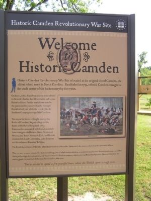 Historic Camden Revolutionary War Site Marker. Click for full size. Historic Camden Revolutionary War Site Marker image. Click for full size.