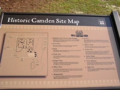Historic Camden Revolutionary War Site Map image. Click for full size.