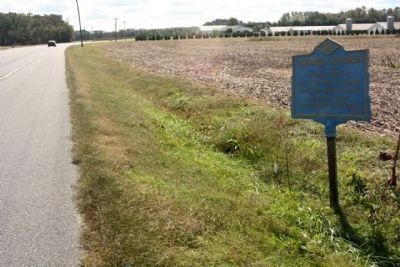 Gumboro Hundred Marker,looking south on Millsboro Highway (Delaware Route 24) image. Click for full size.