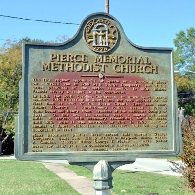 Pierce Memorial Methodist Church Marker image. Click for full size.