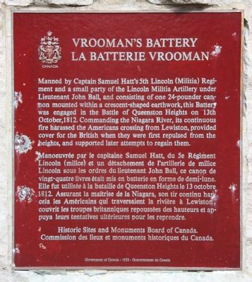 Vrooman's Battery Marker. Click for full size. Vrooman's Battery Marker image. Click for full size.