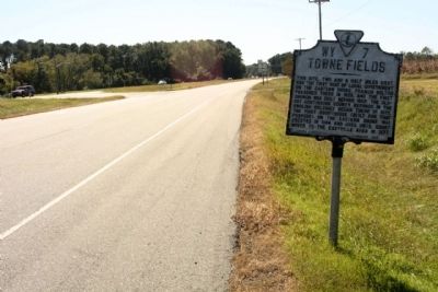 Towne Fields Marker, looking soutbound US 13, Charles M Lankford Jr. Memorial Highway image. Click for full size.