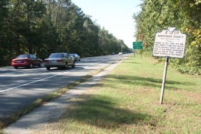 Nansemond County / Norfolk County Marker, looking west along US 58, US 13 image. Click for full size.