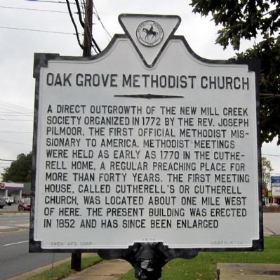 Oak Grove Methodist Church Marker. Click for full size. Oak Grove Methodist Church Marker image. Click for full size.