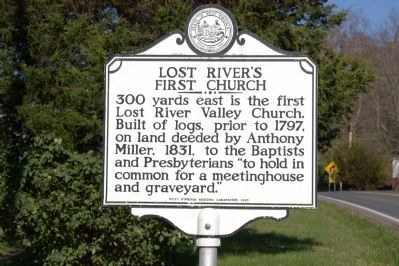 Lost River’s First Church Marker image. Click for full size.