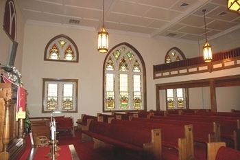 Mount Sinai Baptist Church interior image. Click for full size.