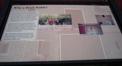 Why a Brick Stable? Marker. Click for full size. Why a Brick Stable? Marker image. Click for full size.