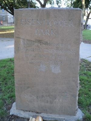 Eisenhower Park Marker. Click for full size. Eisenhower Park Marker image. Click for full size.