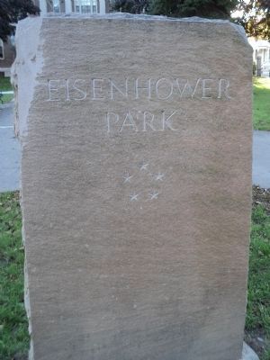 Eisenhower Park Marker (rear view) image. Click for full size.