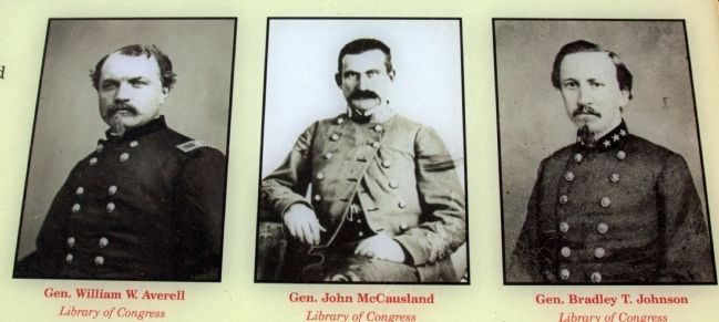 Generals Averell, McCAusland, and Johnson image. Click for full size.