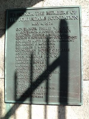 Fort Adams Foundation Marker image. Click for full size.