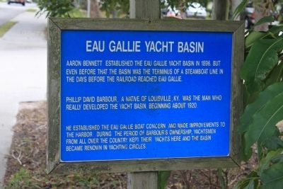 Eau Gallie Yacht Basin Marker image. Click for full size.