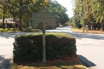 Birthplace of General Joseph Wheeler Marker at Aumond Road and Wheeler Road intersection image. Click for full size.