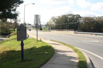 Indian River Hundred Marker, looking south along John J. Williams Highway image. Click for full size.