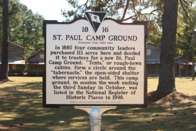 St. Paul Camp Ground Marker, Reverse side image. Click for full size.
