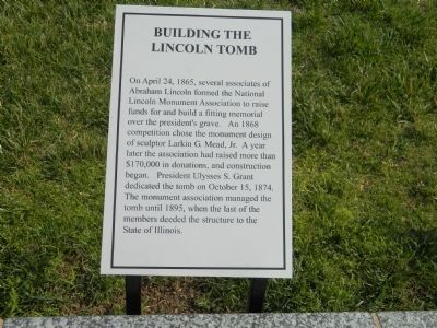 Building the Lincoln Tomb Marker image. Click for full size.