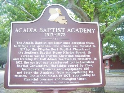 Acadia Baptist Acadamy Marker image. Click for full size.