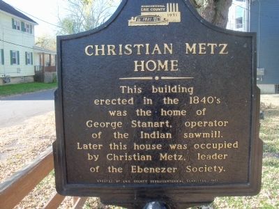 Christian Metz Home Marker image. Click for full size.