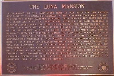 The Luna Mansion Marker image. Click for full size.