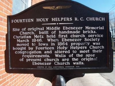 Fourteen Holy Helpers R. C. Church Marker. Click for full size. Fourteen Holy Helpers R. C. Church Marker image. Click for full size.