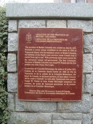 Creation of the Province of British Columbia Marker image. Click for full size.