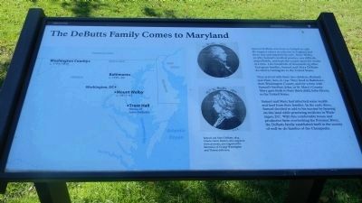 The DeButts Family Comes to Maryland Marker image. Click for full size.
