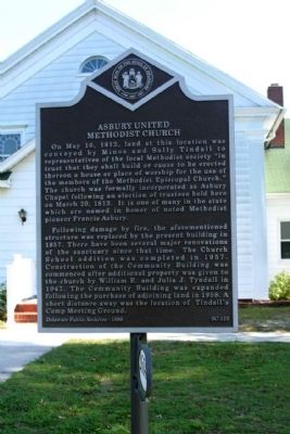 Asbury United Methodist Church Marker image. Click for full size.