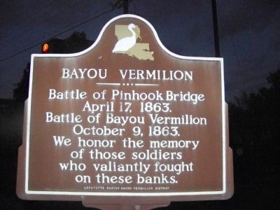 Bayou Vermilion Marker. Click for full size. Bayou Vermilion Marker image. Click for full size.